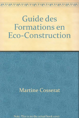 Guide des formations en éco-construction
